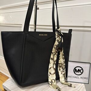 Michael Kors Whitney Black Leather Tote
